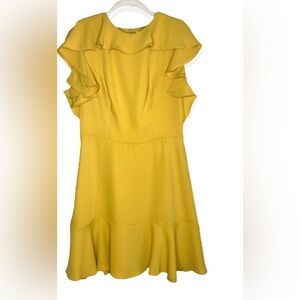 Amanda Uprichard Asymmetrical Yellow Dress